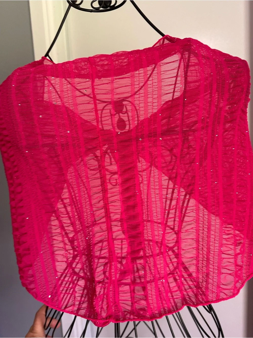 Hot Pink Sheer Sarong Wrap